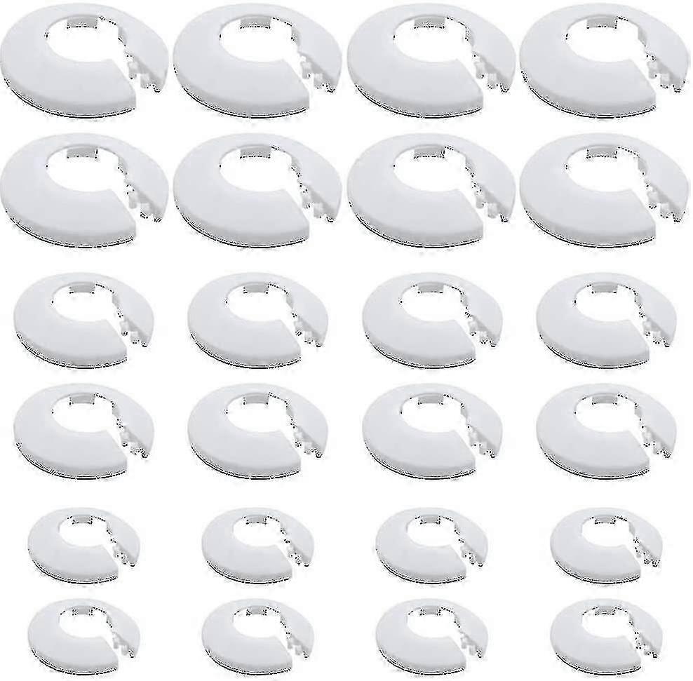(24 stuks) Pijp kragen Witte Plastic Radiator Pijp Covers Muurflens Easy