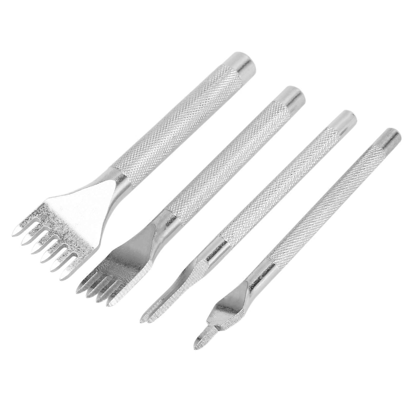 4 Pcs Stitching Chisel Set,1/2/4/6 DIY Diamond Lacing Stitching Chisel Set,for Leather Sewing Craft