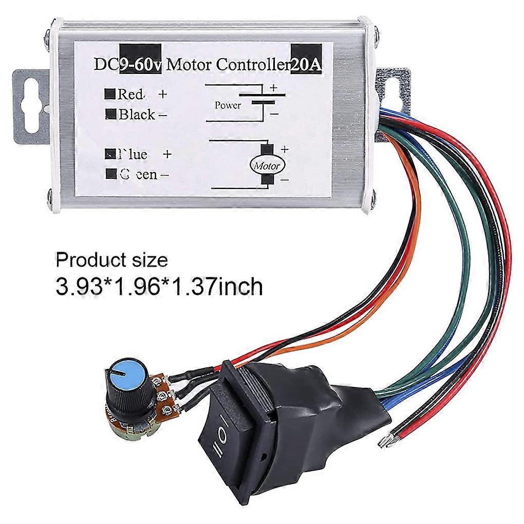 DC Motor Speed Controller Reversible 9V 12V 24V 48V 60V PWM Regulation Switch Control Regulator Governor for RC Model
