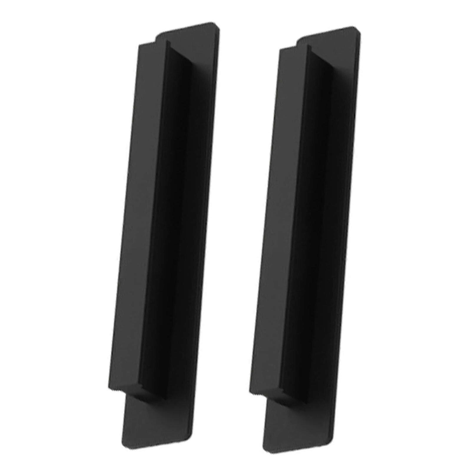 2 יחידות ידית דלת משיכה סגסוגת אלומיניום ללא אגרוף ידית ארון ריהוט הזזה חומרת אסם עץ ידית מגירת דלת