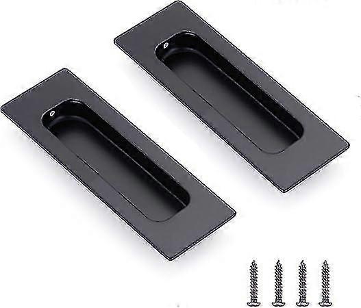 2 Pack Stainless Steel Cabinet Pulls Concealed Black