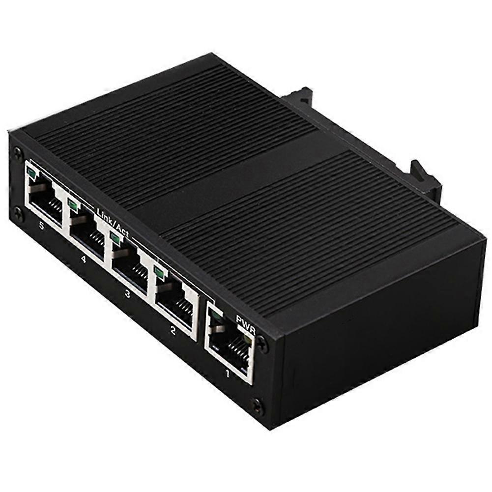 5 Port 100Mbps Network Industrial Switch Unmanaged Rail Type Industrial Network Splitter