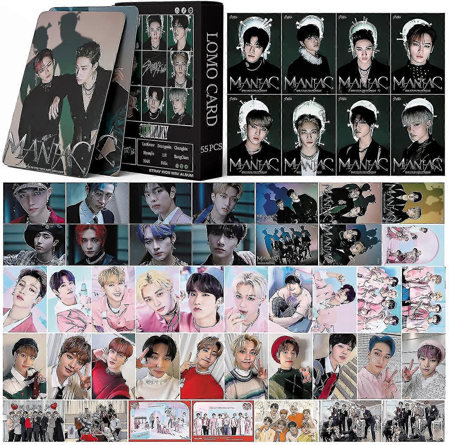 Stray Kids Photo Cards 55pcs Stray Kids Oddinary New Album Photocard Stray Kids Lomo Cards Stray Kids Maniac Photo Cards Gift For Fans Daughter