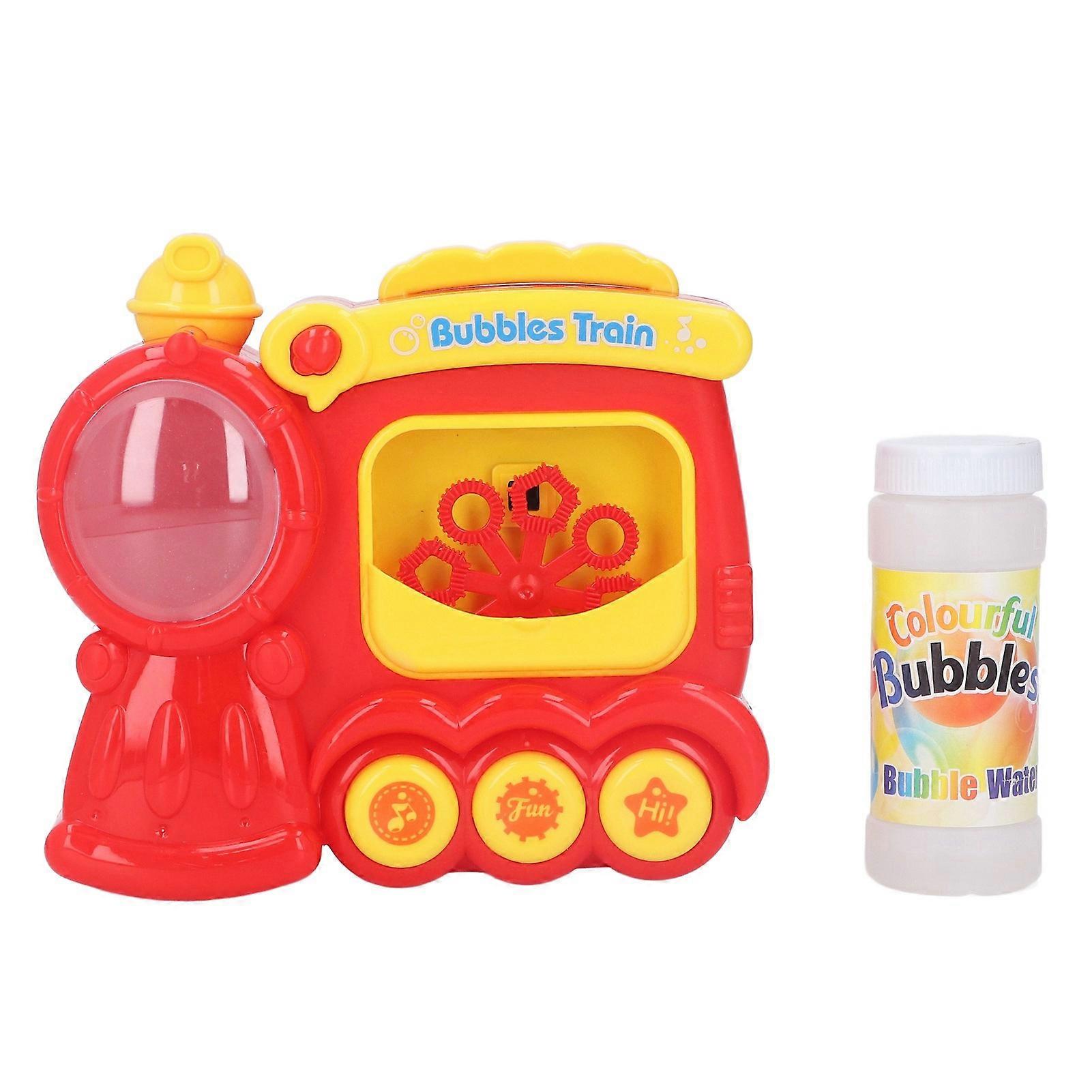 8 Holes Automatic Bubble Blower Bubble Machine with Light Music For Indoor Outdoor Birthday Party Red