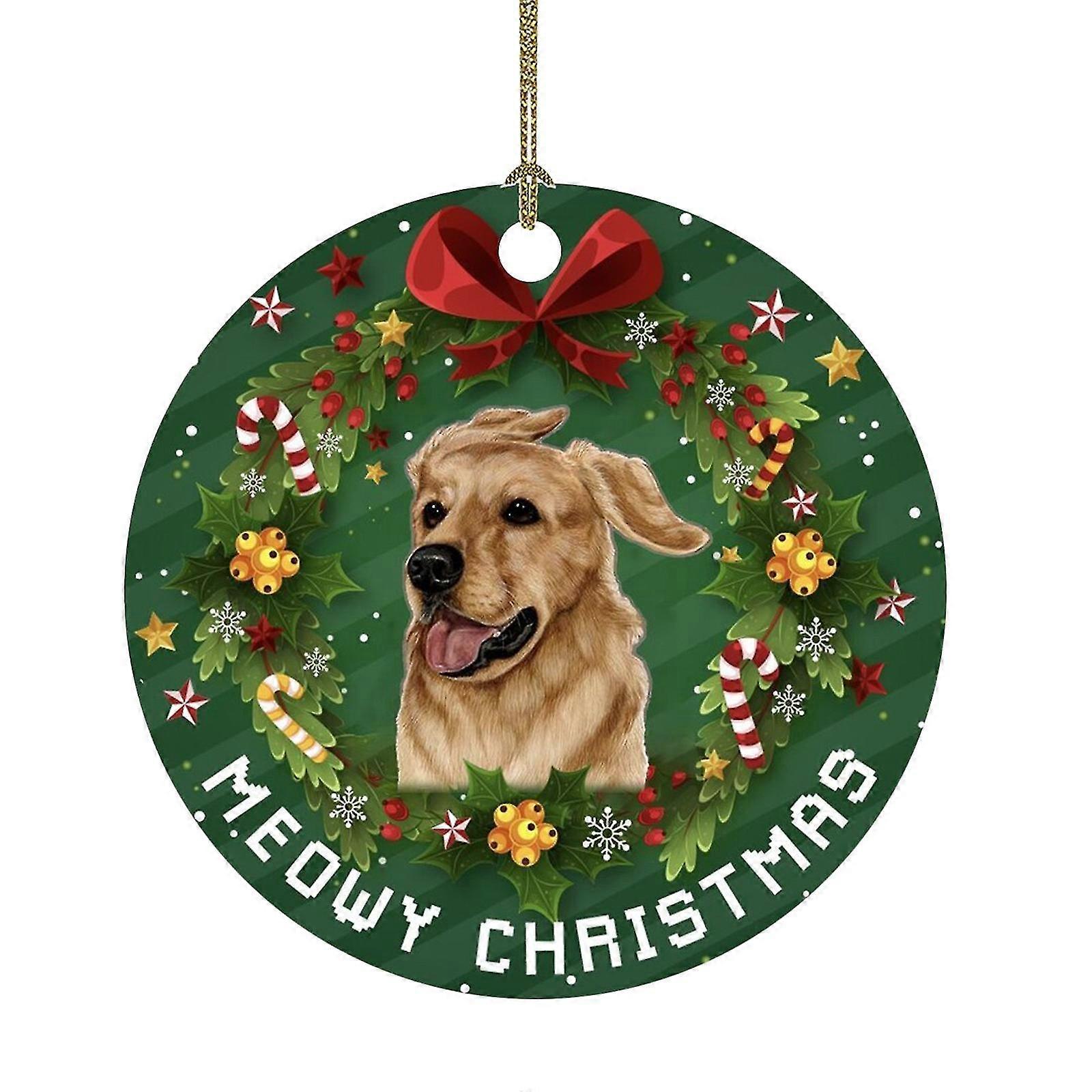 عيد الميلاد مضحك الديكور عيد الميلاد الكلب نمط قلادة عيد الميلاد شجرة الحلي