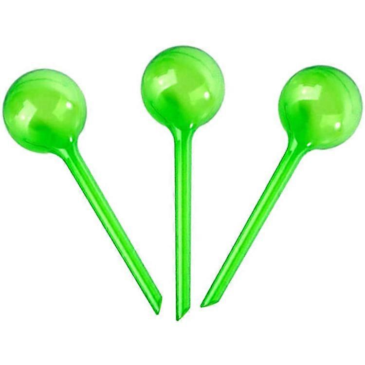 3-piece Watering Globe Set, Colorful Hand-Blown Glass Plant Watering System