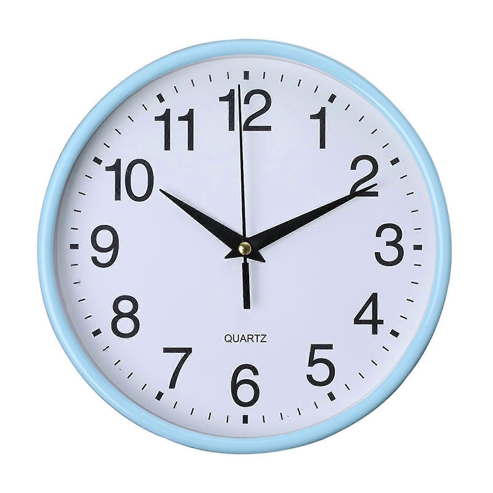 Round Wall Clock Simple Style High-precision Battery Operated Easy-to-read Non-ticking Quartz Clock Wall Decor - SNNGV