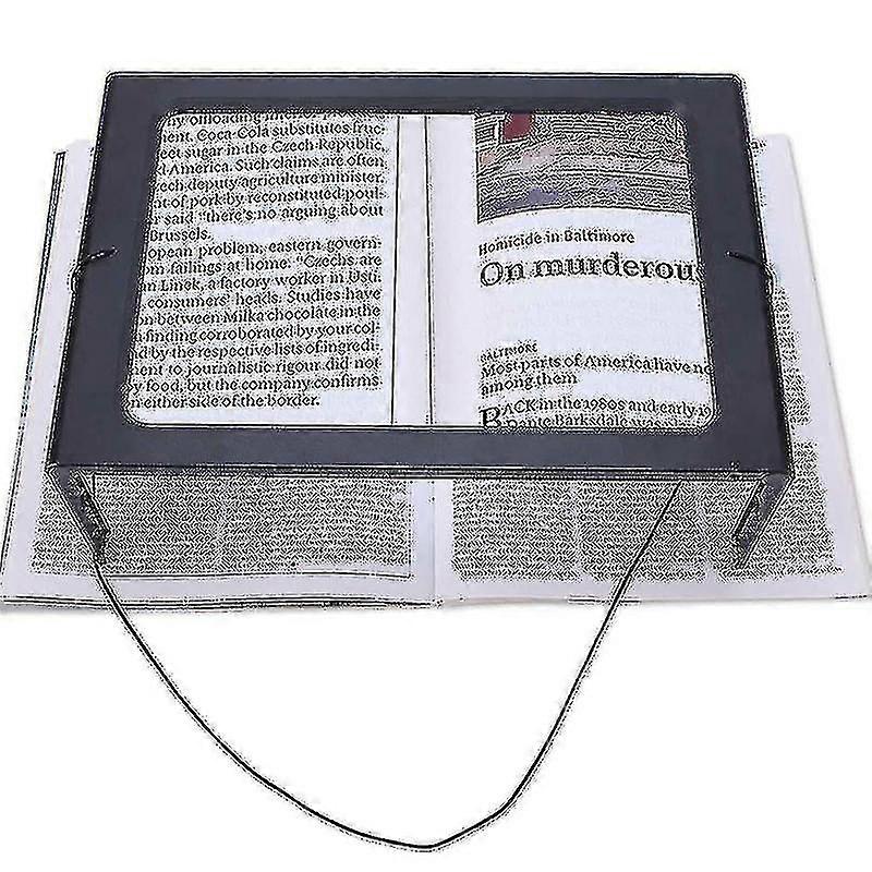 Reading Magnifier Full Page Magnifier Rectangular Loupe For Visually Impaired With Led Light