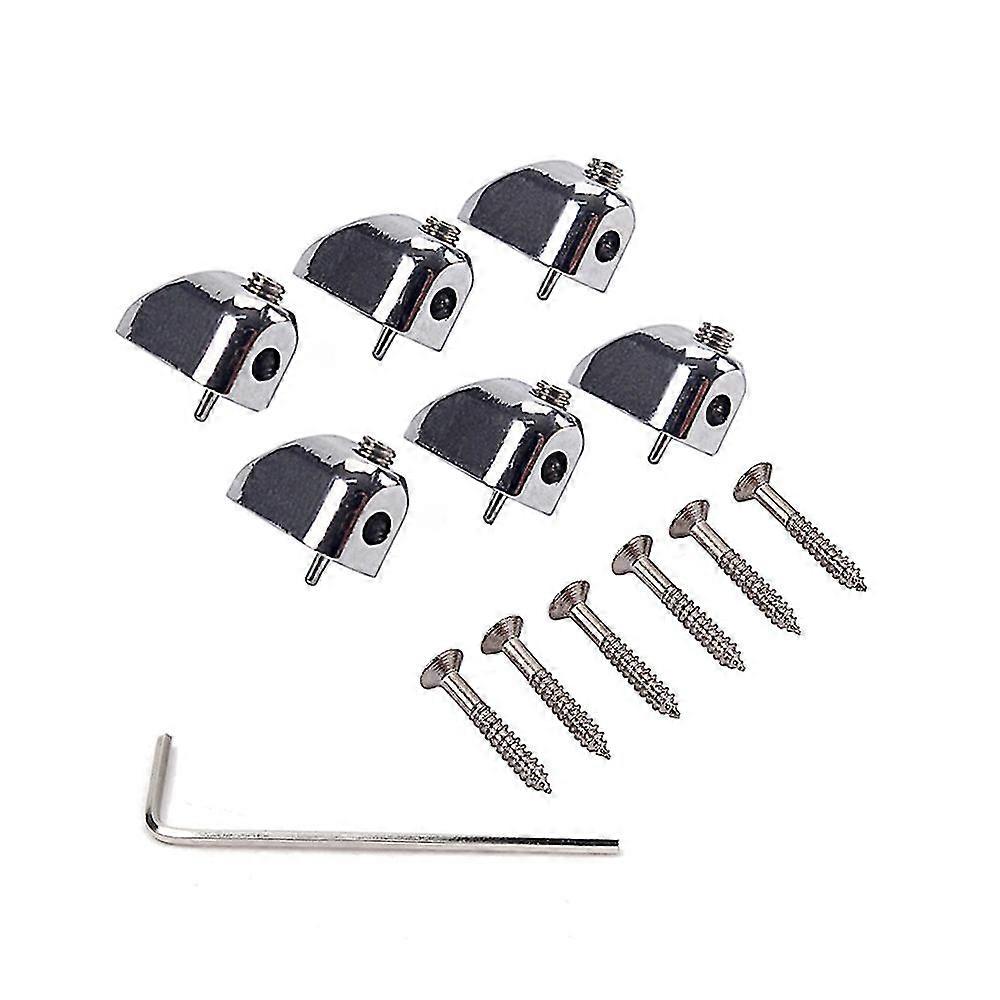6pcs String Locking Nut Zinklegierung Headless Electric String Locking Nut Set Brass Instrumente