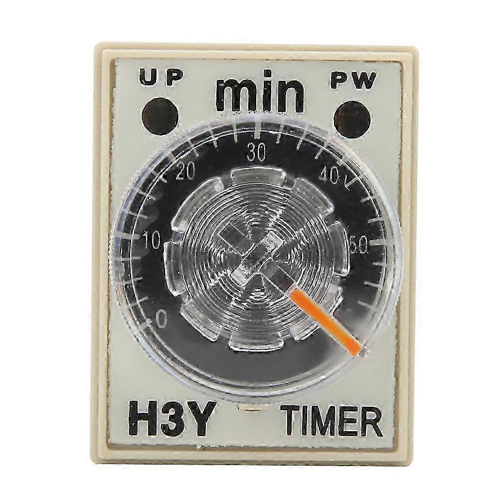 H3Y-2 Delay Timer 8 Pin Timer Relæ 0~60 minutter Dial Type 5A til flere formål (24VDC)