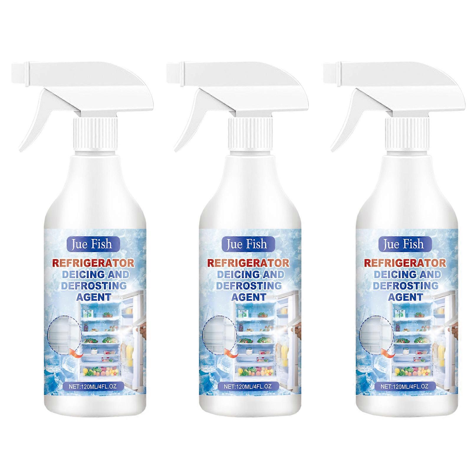 Light Defrosting Spray For Fridges Freezer Gentle Rapid De-Icer Spray Long Term Antifreeze Liquid For Home 3Pcs