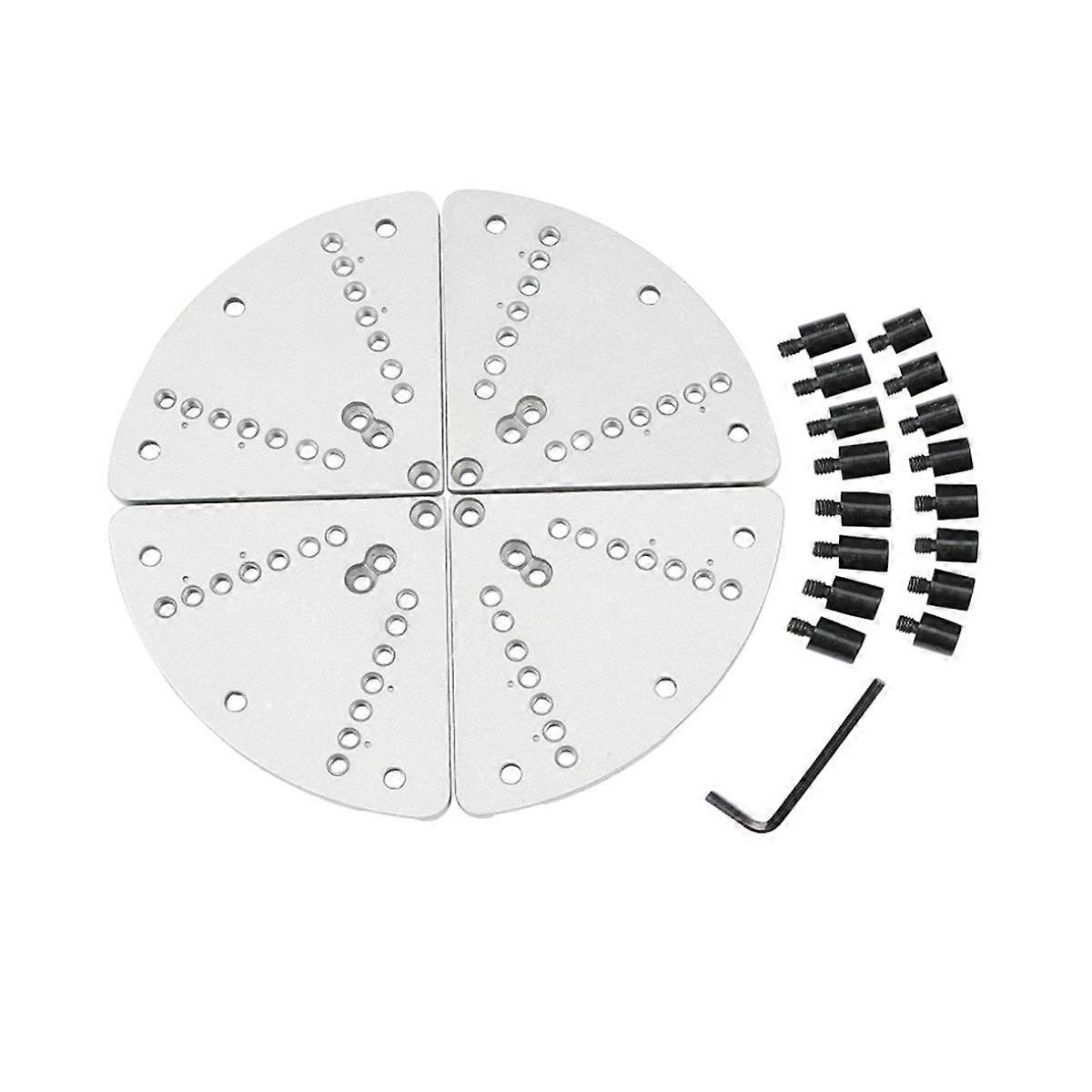 8Inch Flat Lathe Chuck Jaw Set for Wood Lathe Key Chuck &Scroll Chuck Flat Jaw Set with Buffer Kit
