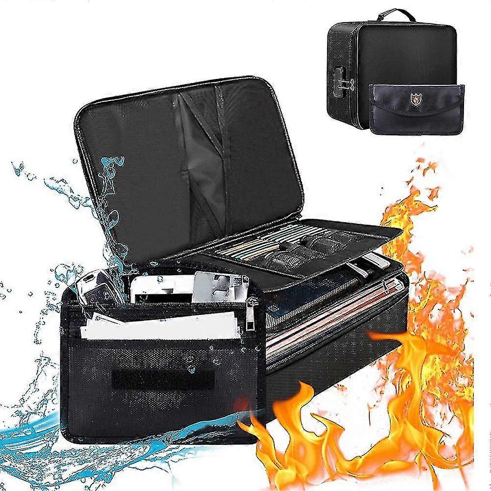 Fireproof File Organizer Bags,fireproof And Waterproof Document Box With Money Bag, Fireproof Safe