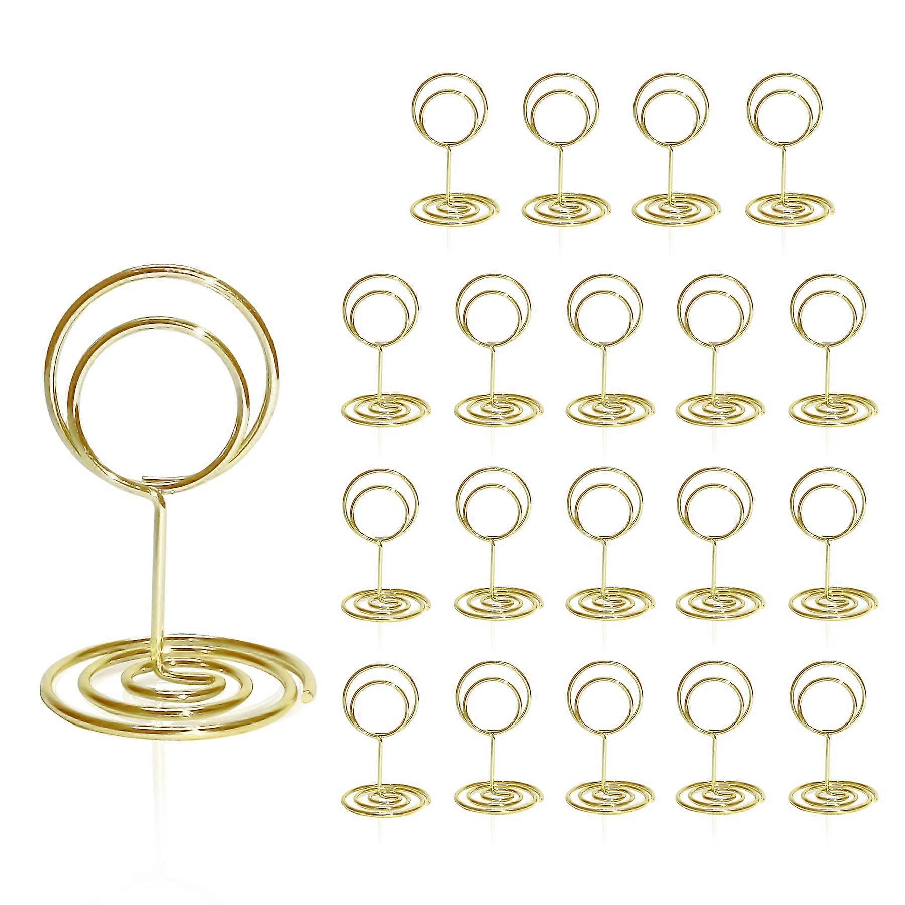 Table Number Holders 20Pcs - 2 Inch Mini Place Card Holder Short Table Number Stands for Wedding Party Graduation Reception Restaurant Home Centerpiec