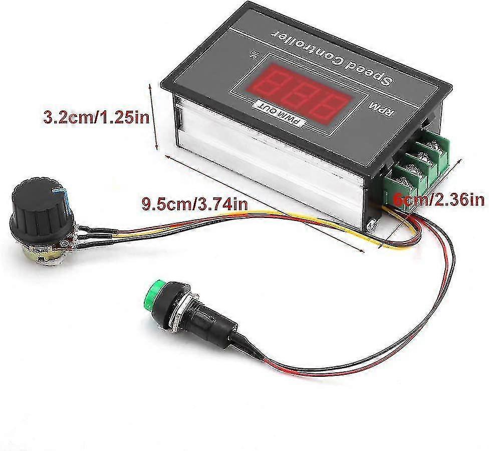 Justerbar Pwm Motor Speed Controller Digtal Display Dc Motor Control Governor