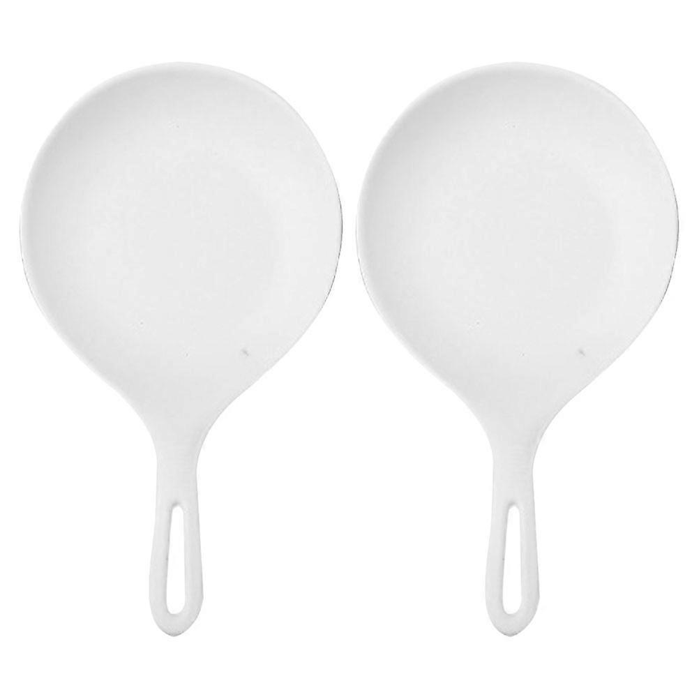 2pcs Serving Platter Unique Dinner Handled Plate Snack Dish Practical Kitchen Tableware