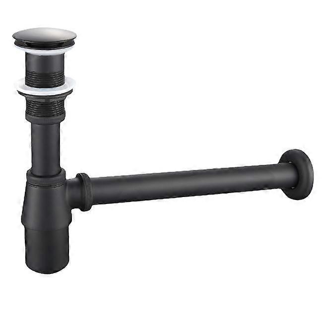 Sink Trap, Keymark Universal Sink Trap with 200mm Dip Tube, 1 1/4 x 32mm Adjustable Smell Proof Leak Proof Sink, Premium Sink Drainer in Wall Mounted
