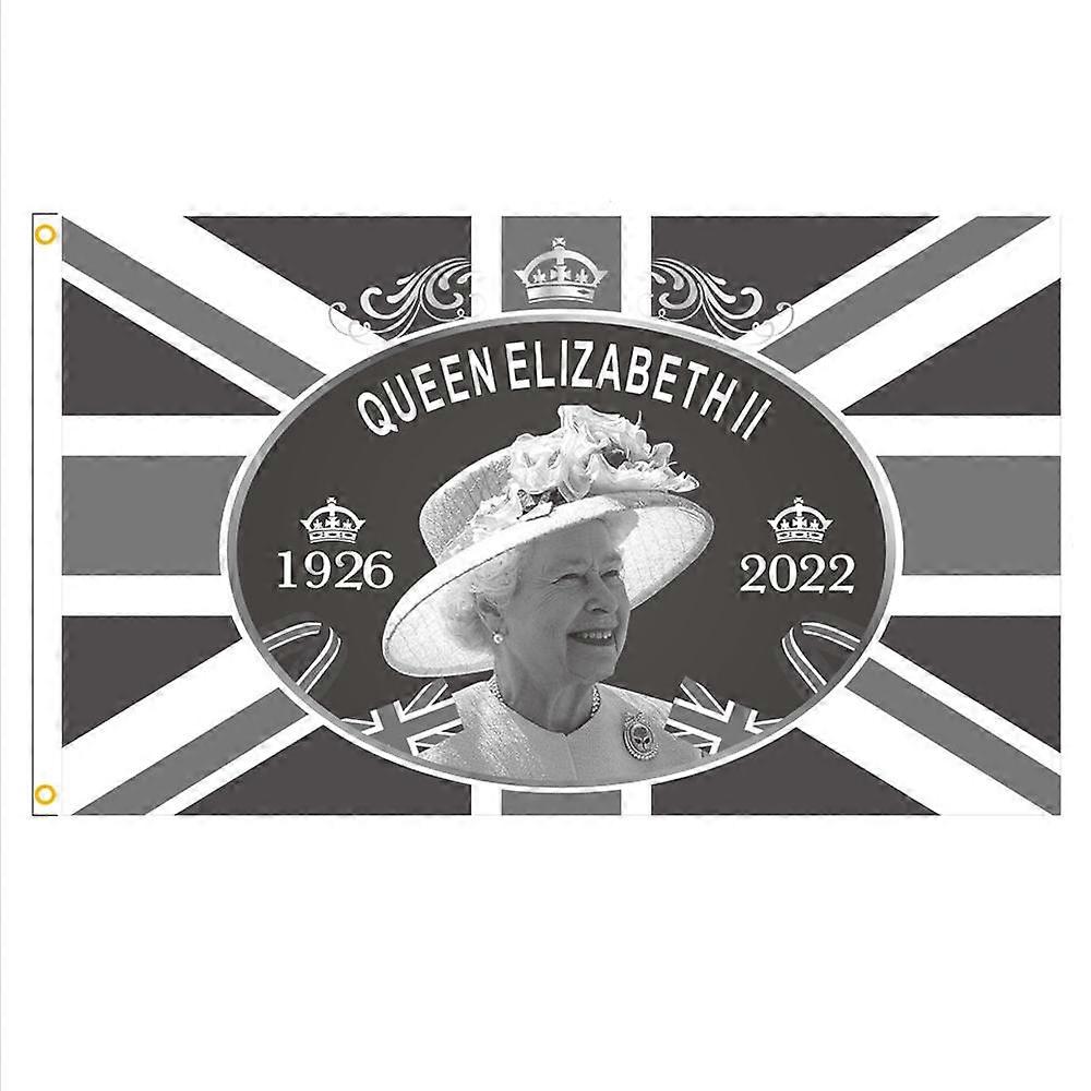 Her Majesty'S Flag,Commemoration Of The Queen Of Great Britain Flag, 1926-2022 Queen Banner, Single Sided Printed Colorfast, For Outdoor Indoor Use 3 