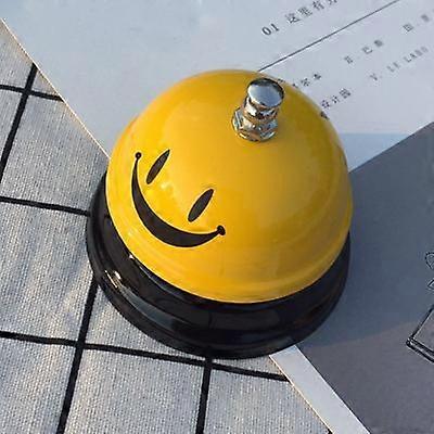 2pcs Yellow Home Supplies Restaurant Call Bell with Non-Slip Base Manual Meeting Bar Service Bell for