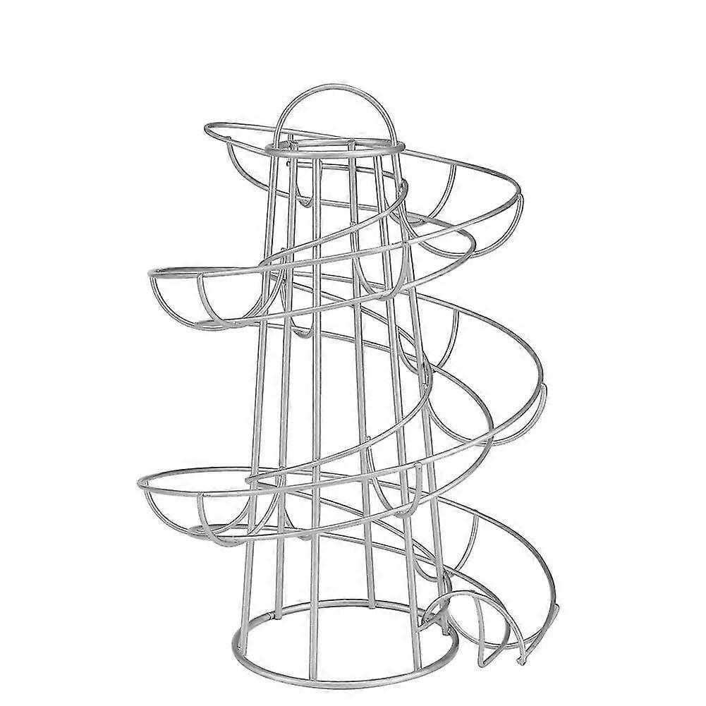 Egg Holder Stand Modern Spiraling Dispenser Storage Rack Save Space For Kitchen