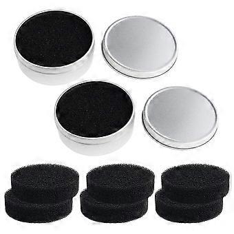 8pcs Makeup Brush Cleaner set - 2 Pack Makeup Brush Cleaner with 6pcs Replacement Sponge, Dry Makeup Brushes Cleaner Sponge Eye Shadow or Blush Color 