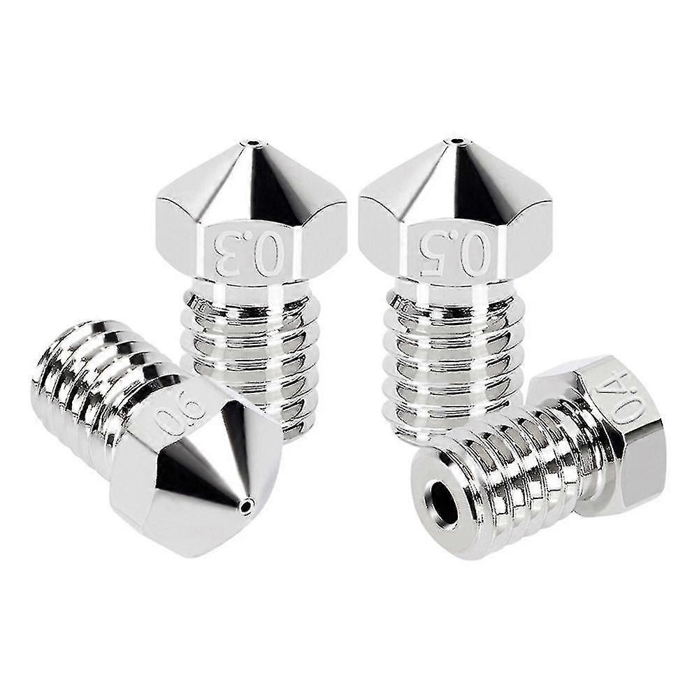Testina dell'ugello della stampante 3d M6 filettatura compatibile con l'estrusore V5 V6 1,0 mm 4 set