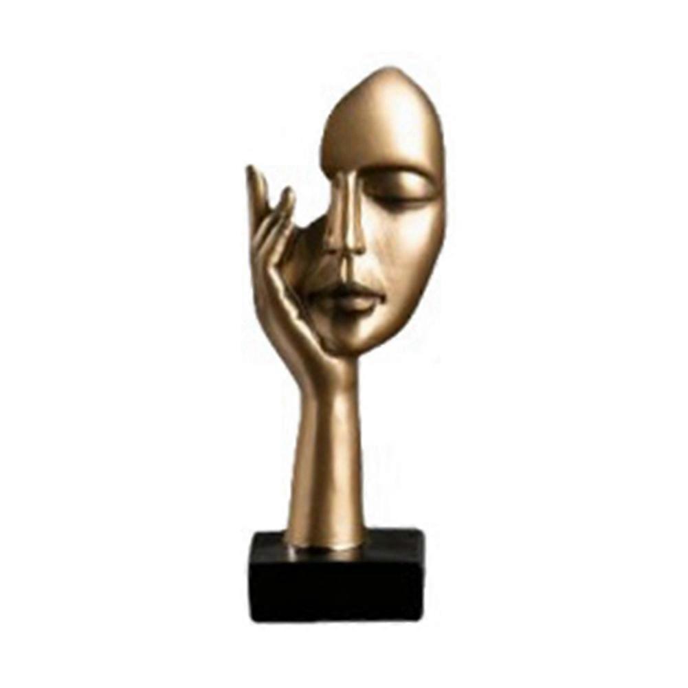 Nordic Statue Abstract Resin Desktop Ornaments Sculpture Figurines Face Character Art Crafts Office Home Decoration A