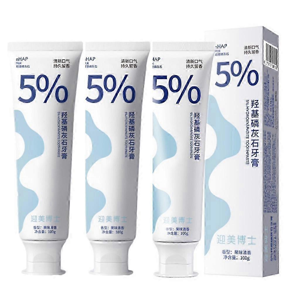3x Hydroxyapatite Toothpaste Probiotic Whitening Toothpaste 100g