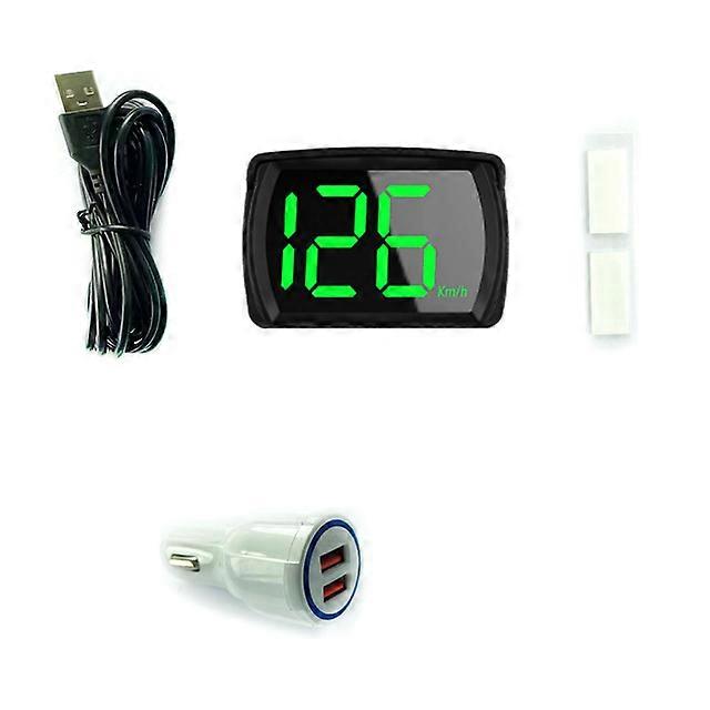 Car HUD Headup Display KM/H MPH GPS Digital Speedometer with LED Large Font Display Car Charge Adapter for Car Truck Motorcycle
