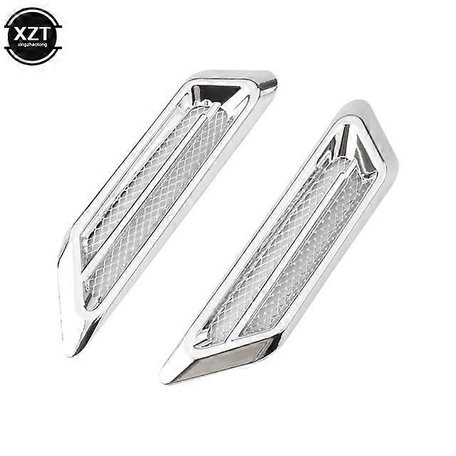 Car Side Wing Cover Shark Gill Shape Fender Vent Air Flow Spoiler Decorative Racing Intake Grille Trim ABS Decoration Sticker