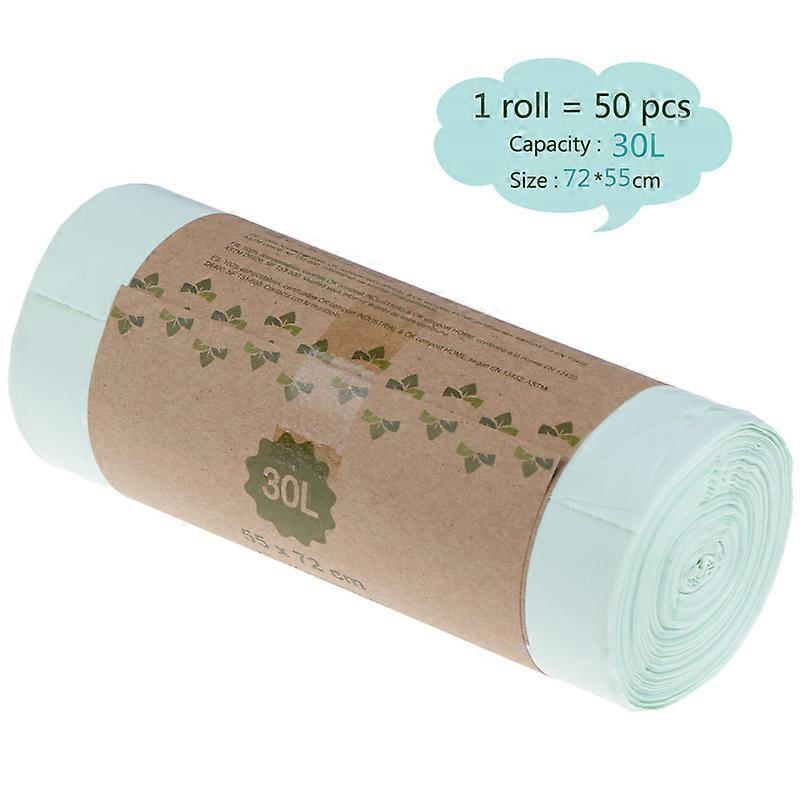50pcs Kitchen Environmentally Biodegradable Garbage Bags Garbage Bags Compostable Degradable Garbage Bags