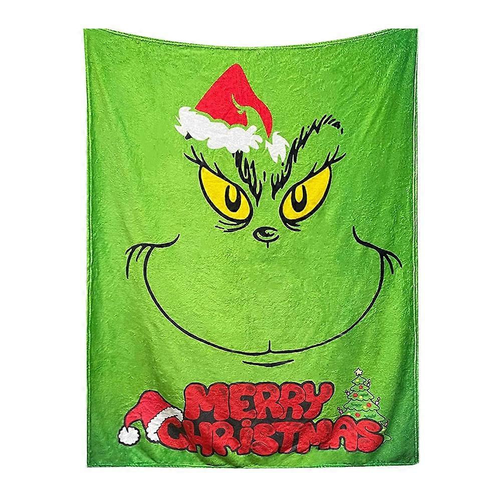 Christmas Xmas Blankets and Throws The Green Monster Fall Soft Blanket for Coach, Green Elf Bed Blanket Plush Travel Portable Blankets