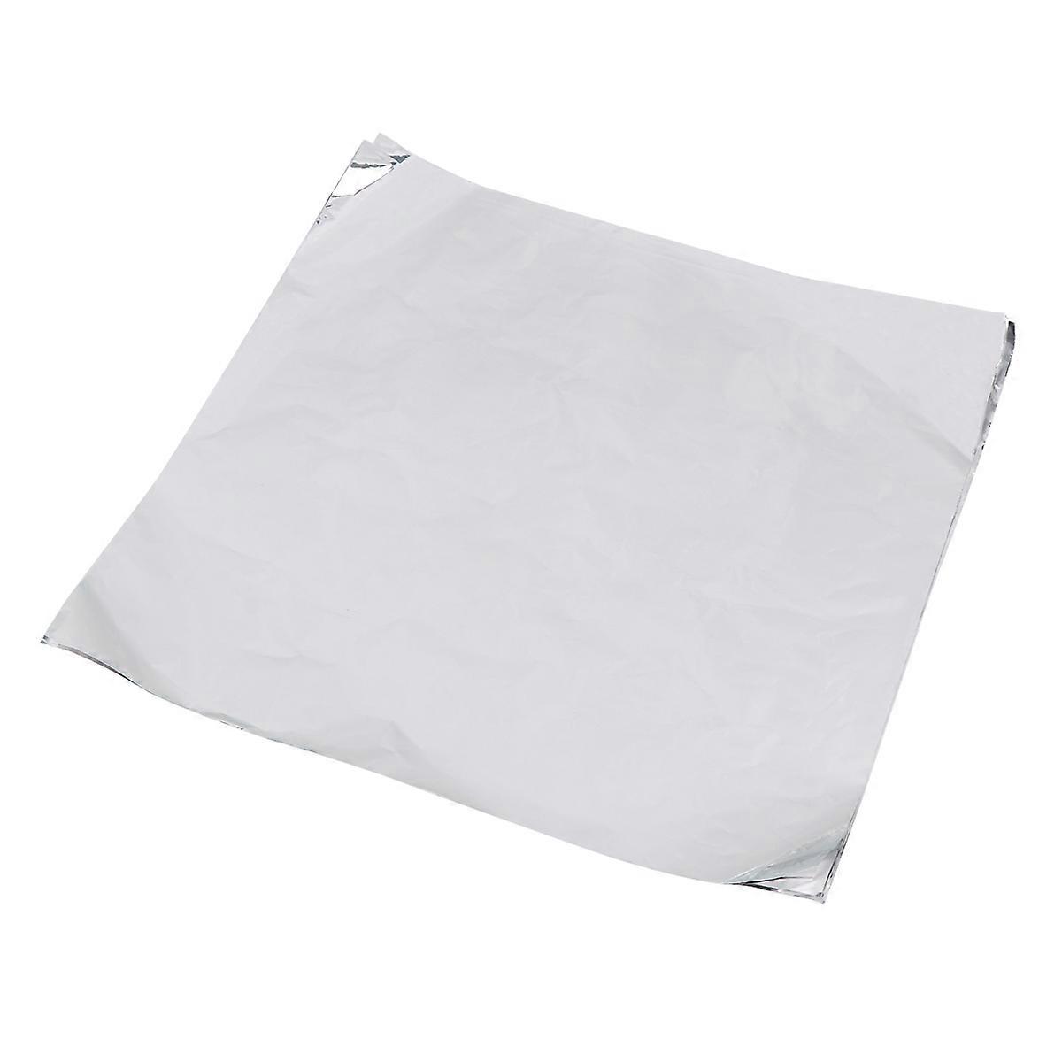 100pcs אריזת מזון רדידי אלומיניום עטיפת ממתק חתונה שוקולד תה אריזת נייר כסף לחנות ביתית כסף