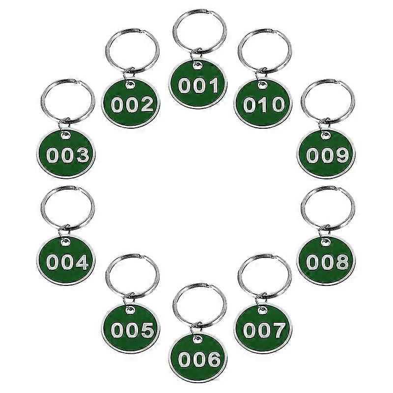 1 Pack/10pcs Key Tags With Ring Numbered Id Tags Keychain Number From 1 To 10