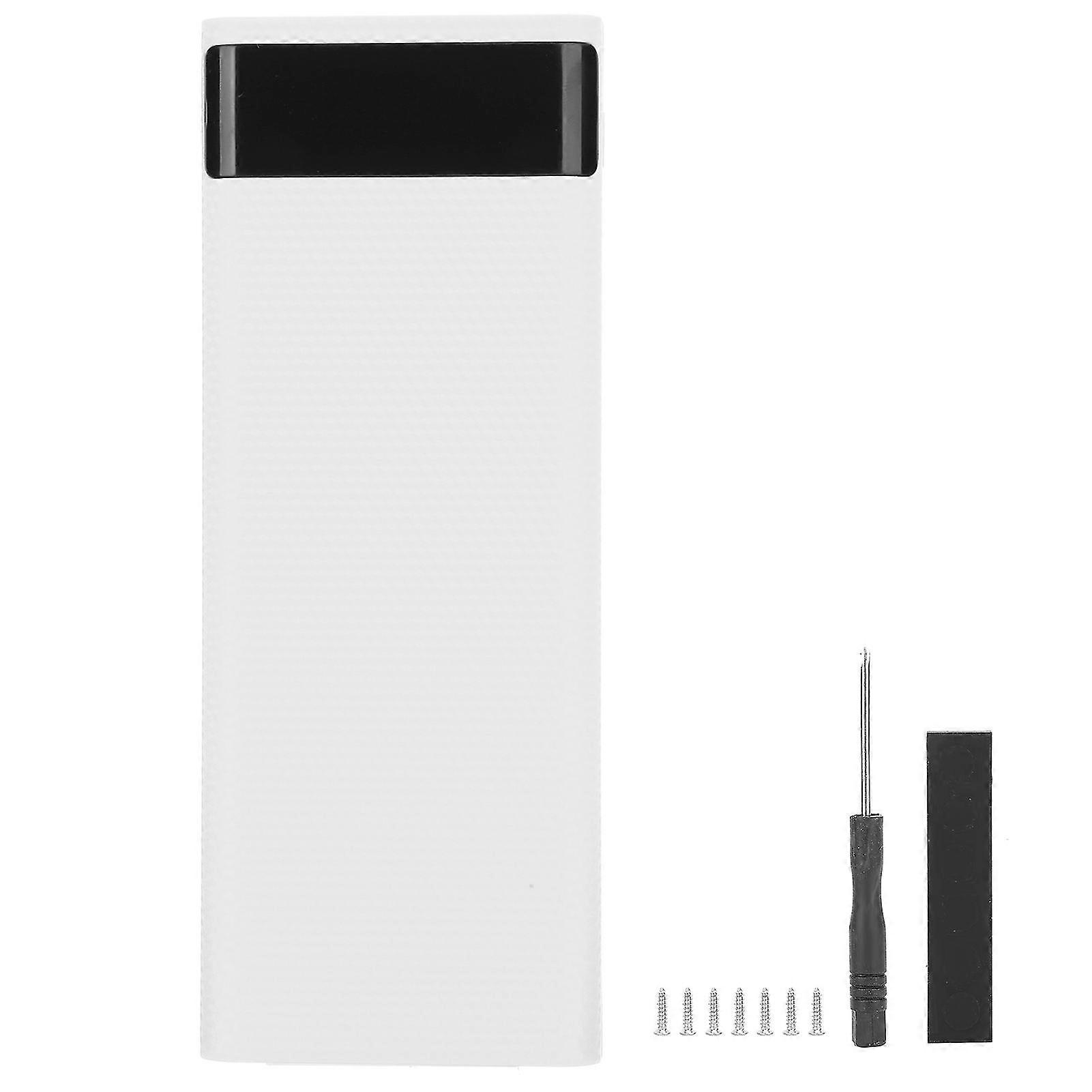Lightweight 8 x 18650 Battery Storage Box DIY Portable Power Bank Jacking Accessorywhite