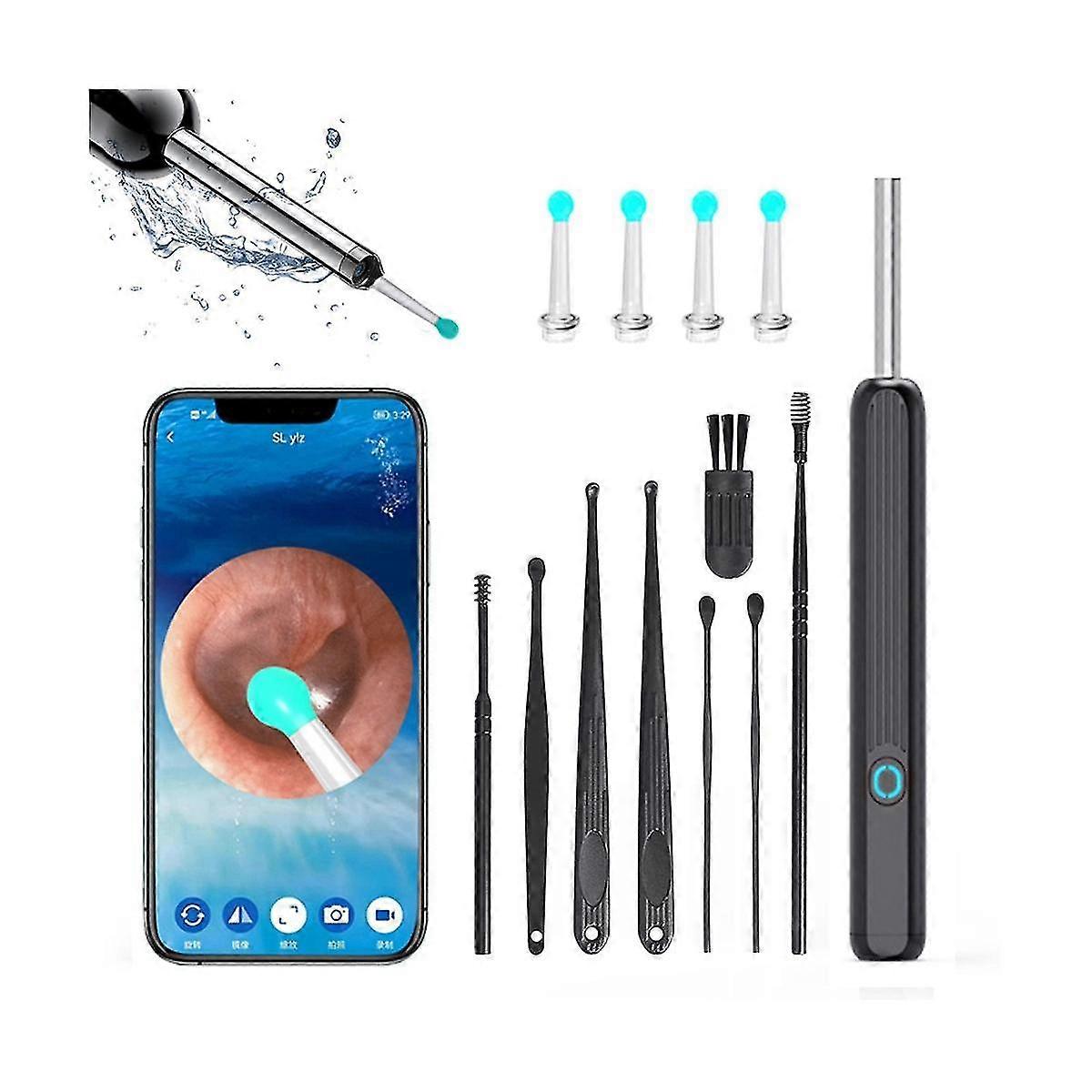 Wireless Microscope Camera,1296p Ear Camera Microscope, Include 8 Pcs Ear Tools Set,ear Cleaning Kits B
