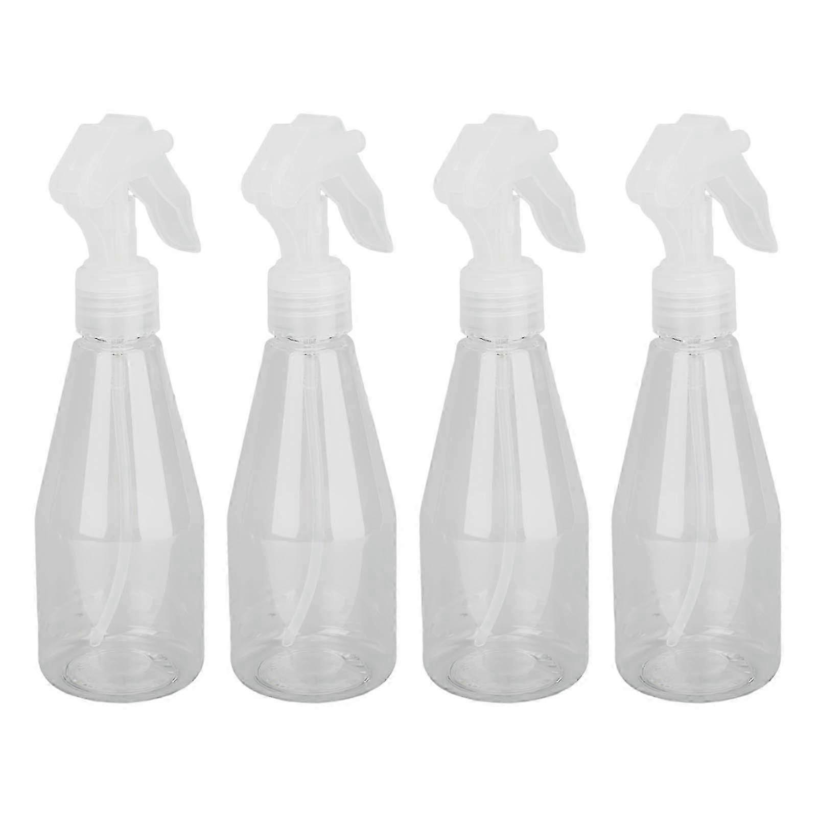 Refillable Small Spray Bottle 200ml Clear Portable Plastic Mist Bottle for Skin Care Watering and Cleaning - Set of 4