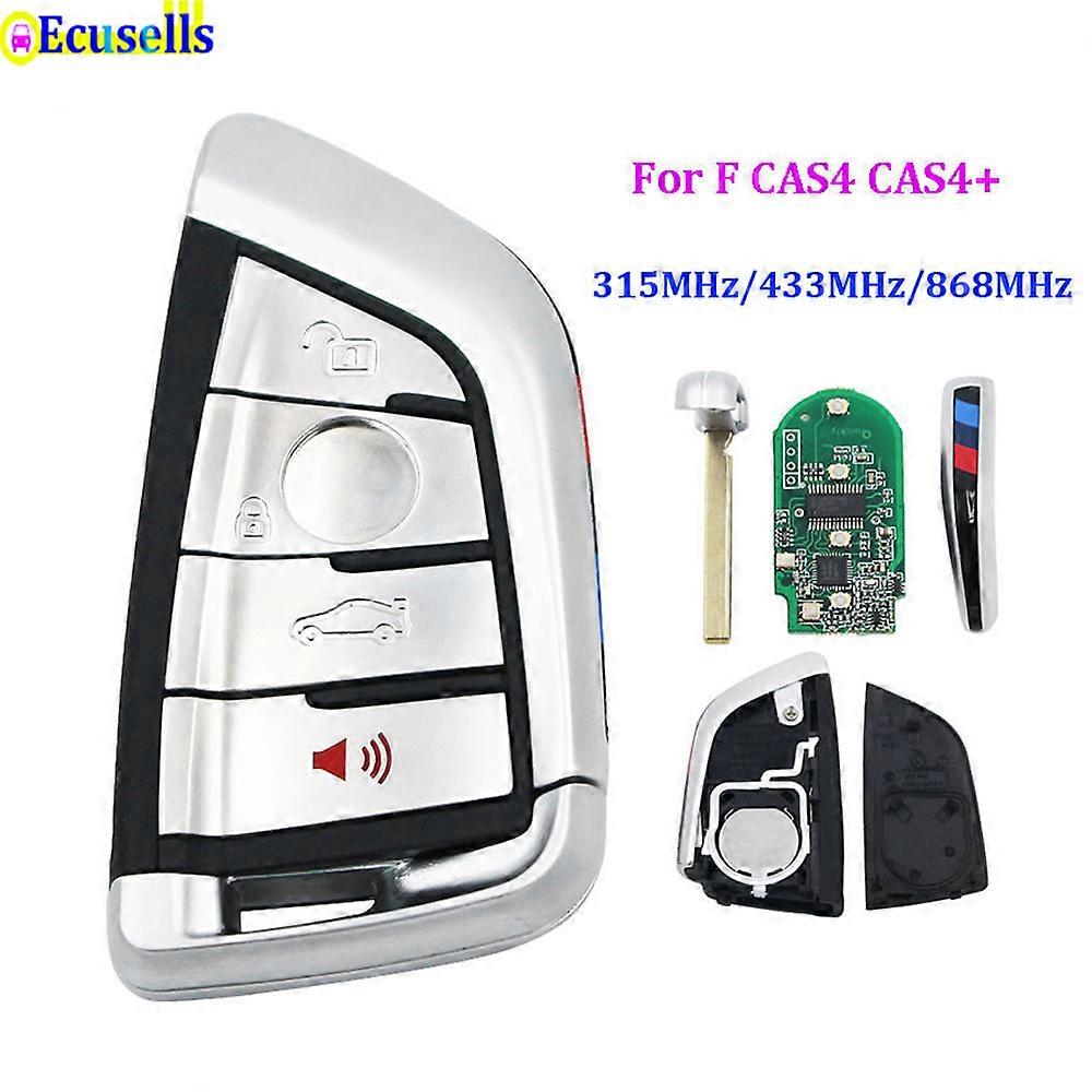 Smart 4 buttons 315mhz 433mhz 868MHZ Remote Key Keyless Entry fob for BMW F CAS4 5 7 Series X5 X6 2014 2015 2016 with insert key