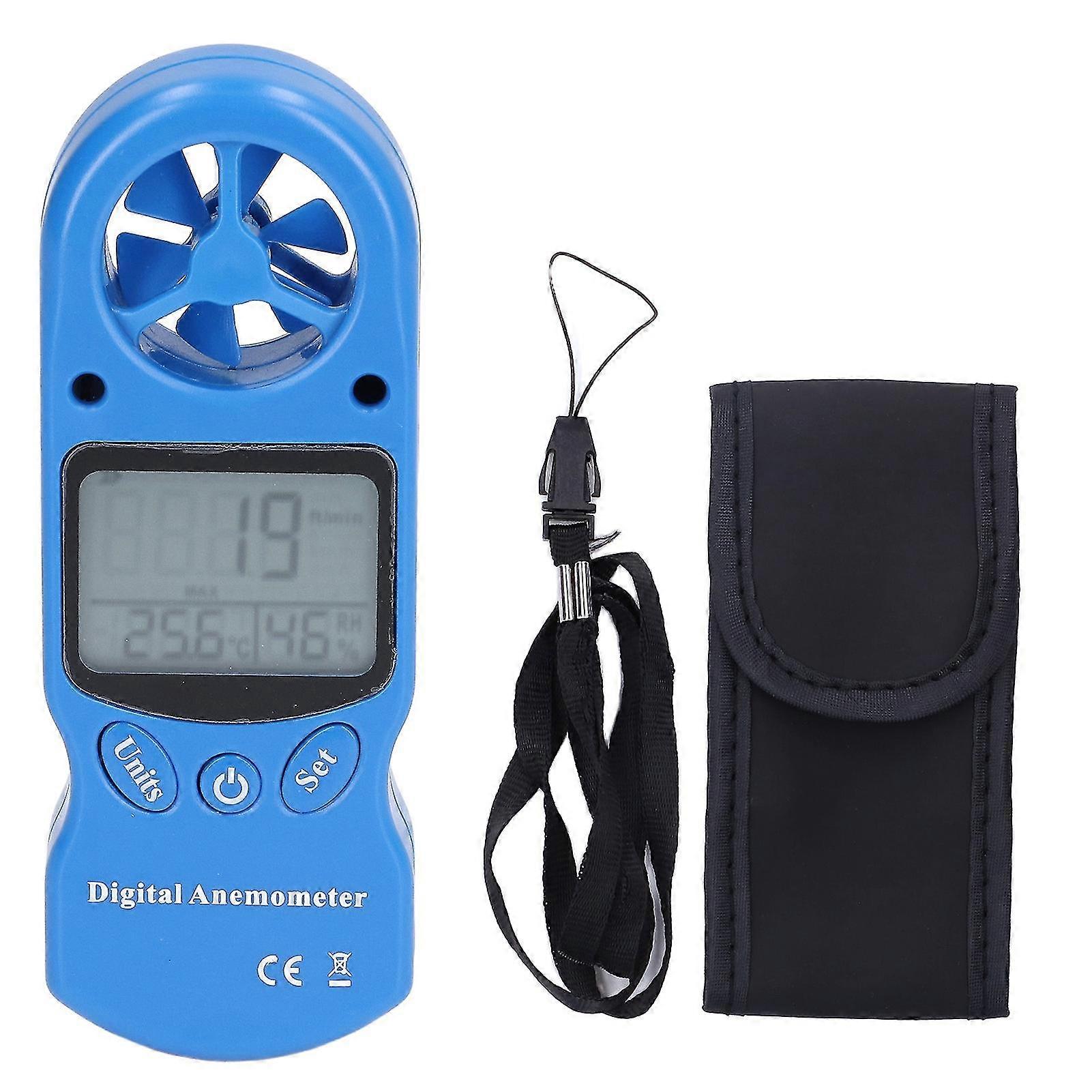 Digital Anemometer 3V Handheld Wind Speed Meter and Temperature Gauge for Multipurpose Use