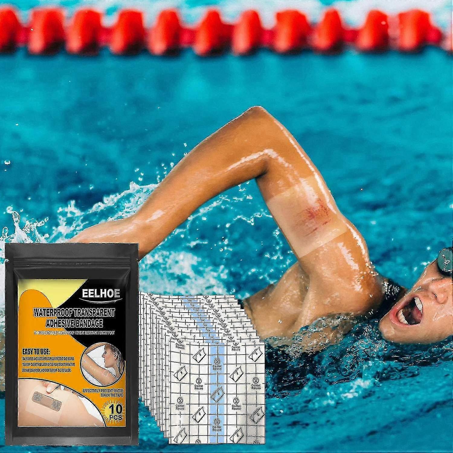 Eelhoe Imperméable à l’eau Bandage adhésif transparent Bain Natation Transdermal Patch Imperméable à l’eau Film Fi
