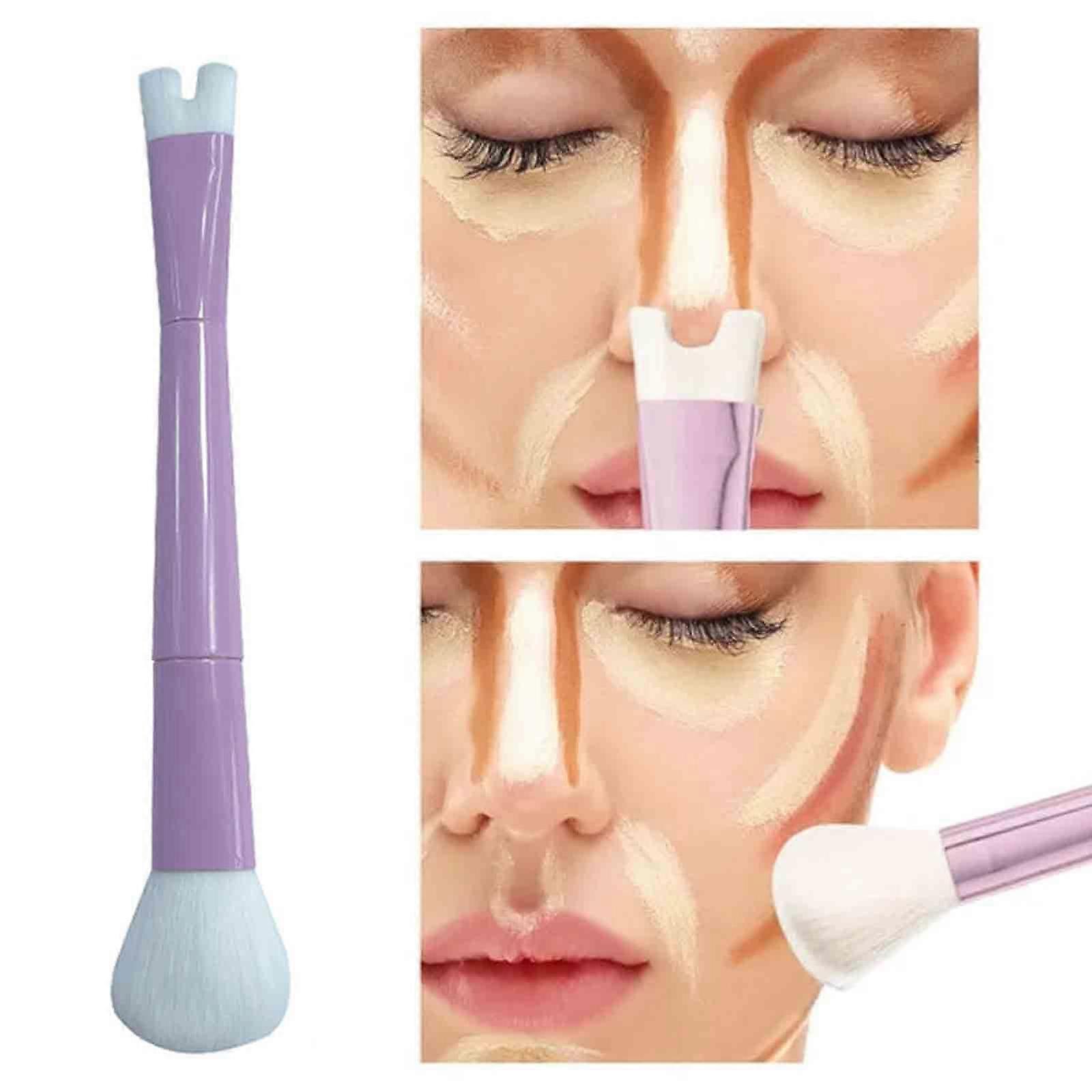 U-shaped Nose Contour Brush,2-in-1 Makeup Brush, Easy To Shape Nose Contour,100% New