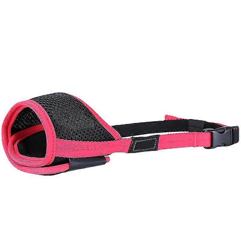 Nylon Dog Muzzle, Adjustable Loop, Breathable, Secure, Quick Fit For Small Medium Dogs, Prevents Biting, Chewing And Barking (xl, Red)