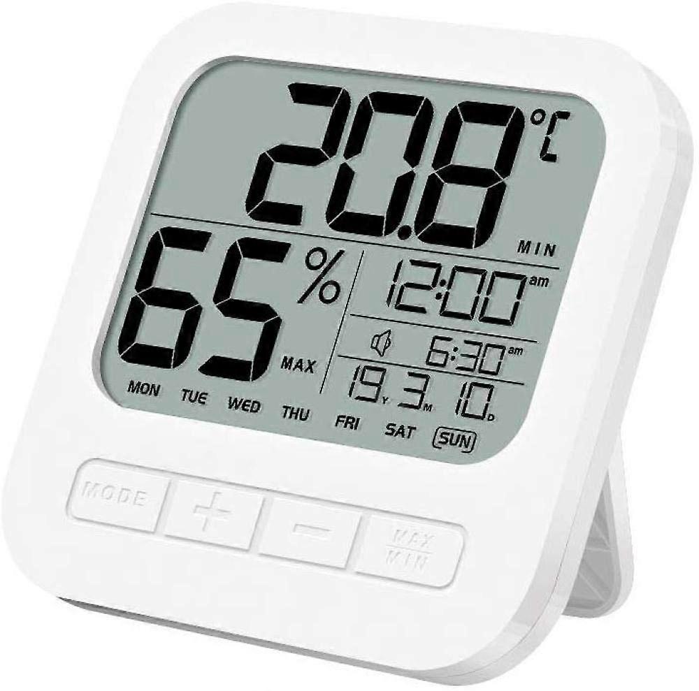 Alarm Clock LCD Temperature and Humidity Meter Alarm Clock Home Electronic Digital Temperature