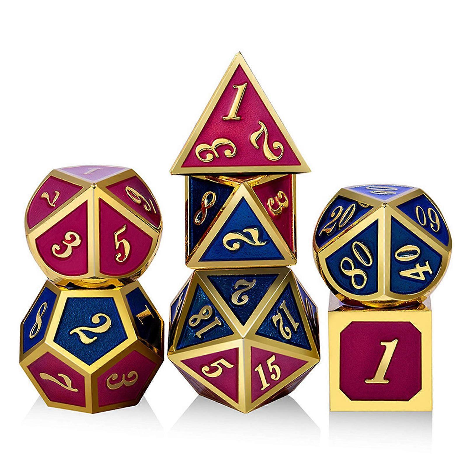 7Pcs Various Shape Metal Dices Board Game Props Club Party Puzzle Game Dices