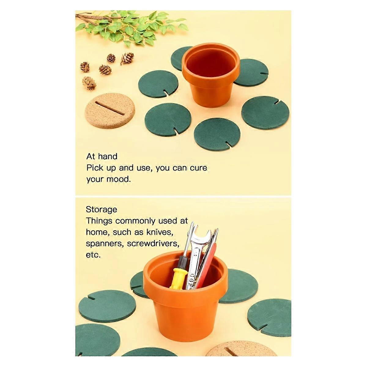 Cactus Coasters Heat Insulation DIY Home Tableware Coffee Cup Holder Coasters Elegant Cactus Plant