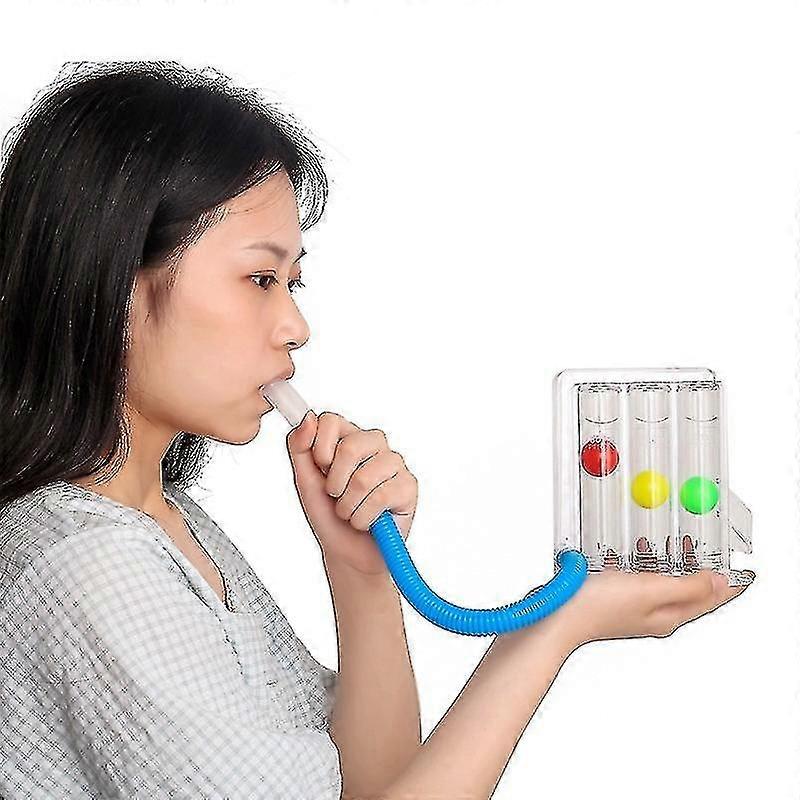 3 Balls Breathing Exerciser Lung Function Improvement Trainer Respiratory Spirometry Breath Measurement System