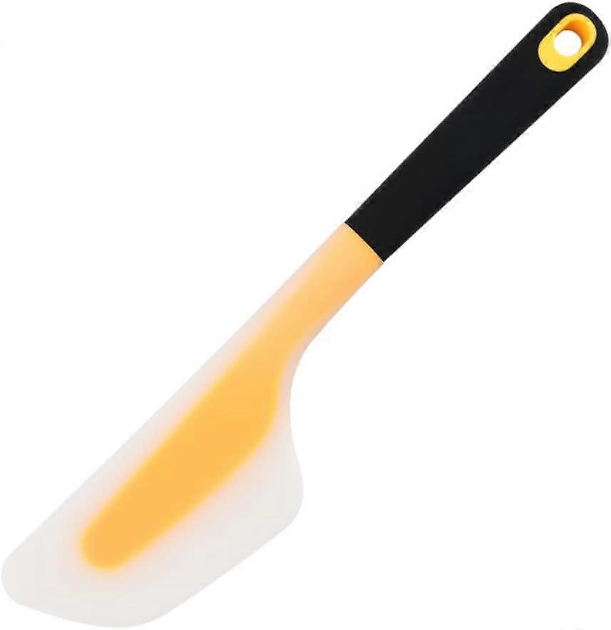Silicone Spatula, One Piece Bread Knife, Large Salad Blender, Baking Butter Spatula, Cream Cake Spatula (Transparent yellow)