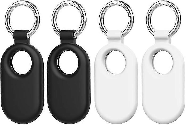 For Samsung Galaxy Smart Tag 2 Case, 4pcs Protective Silicone Case For Galaxy Smart Tag 2 With Key Ring For Keys Wallet Pet Luggage