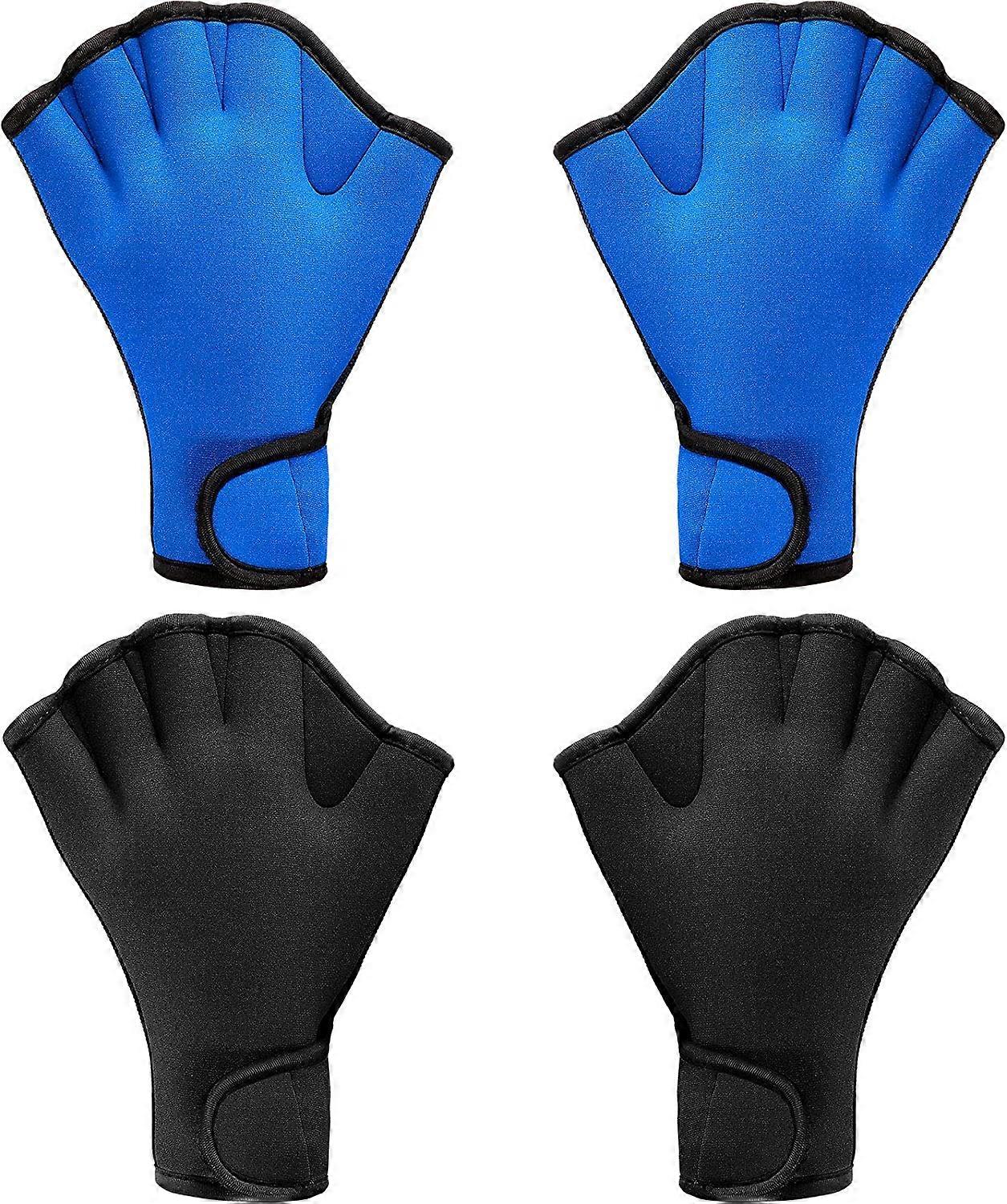 2-pack Simhandskar Vattensimning Träningshandskar Neopren Handskar Webbed Fitness Vattentäta Träningshandskar Simning Dykrem Handledsrem, Siz
