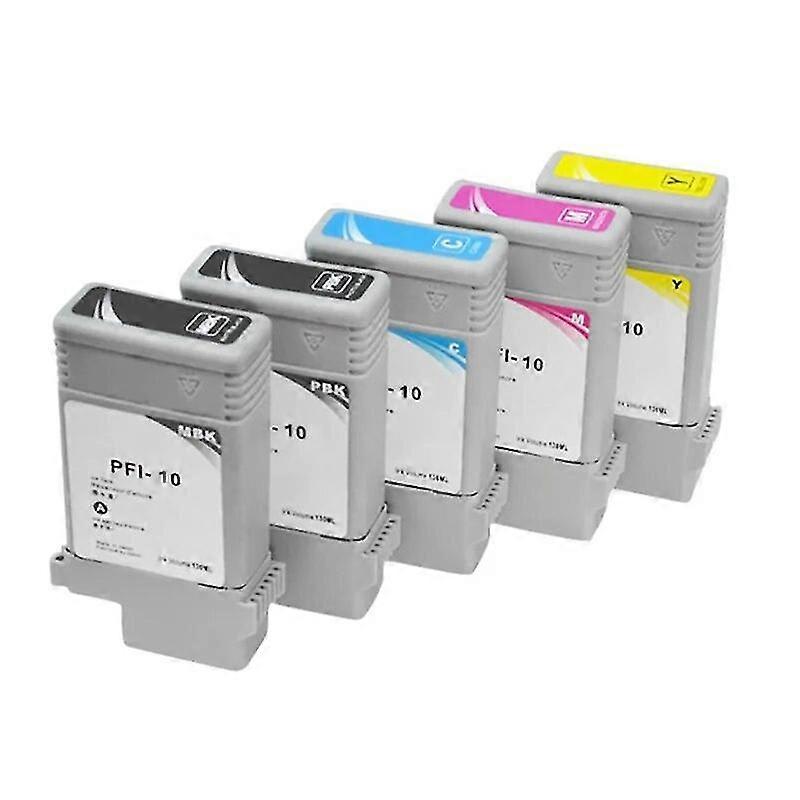 خرطوشة حبر Pfi-102 Pfi102 عالية الجودة، 5 قطع/ 6 قطع، مع رقائق وحبر لطابعات كانون Ipf500 Ipf510 Ipf600 Ipf605 Ipf610 Ipf700 Ipf710